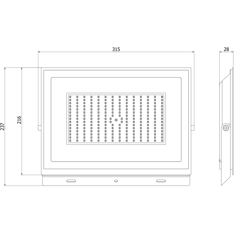 Mexen Luxpro+ LED Floodlight, 150W, Cool - 6500K, 16500 lm, black - L231-150-65-70