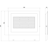 Mexen Luxpro+ LED-prožektor, 200W, Külm - 6500K, 22000 lm, must - L231-200-65-70