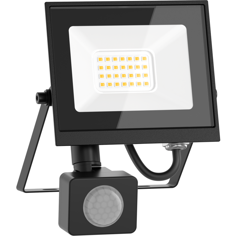 Mexen Luxpro naświetlacz LED z czujnikiem ruchu, 20W, Zimna - 6500K, 1800 lm, czarny - L235-020-65-70