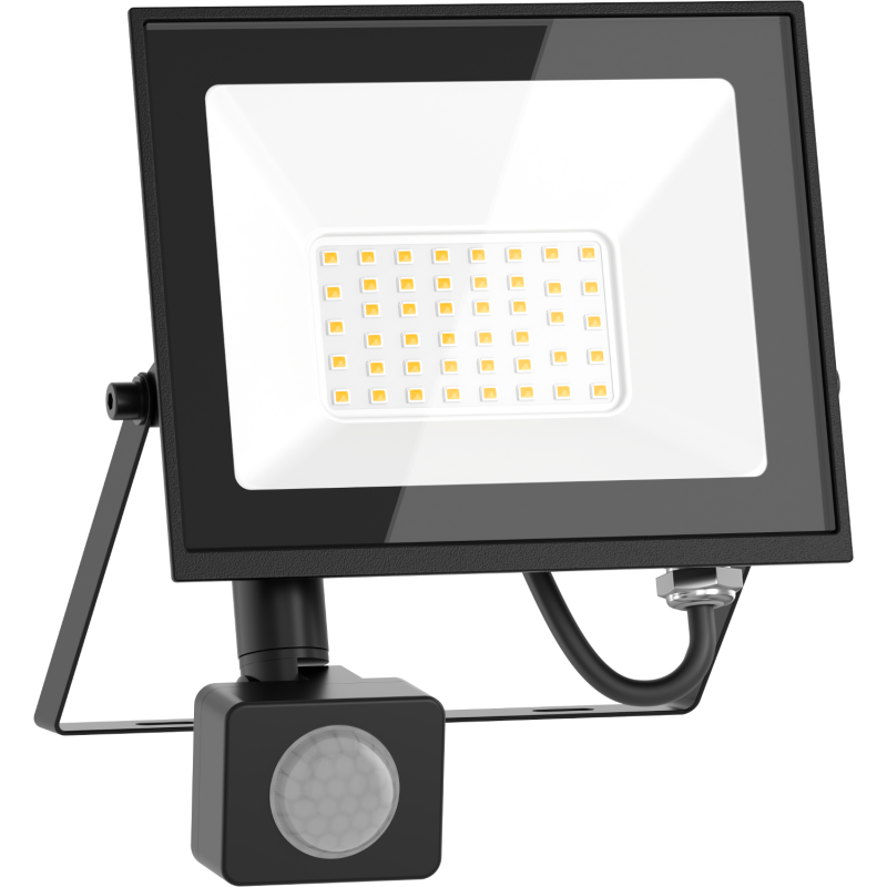 Mexen Luxpro naświetlacz LED z czujnikiem ruchu, 30W, Zimna - 6500K, 2700 lm, czarny - L235-030-65-70