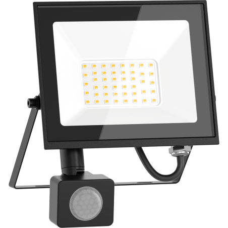 Mexen Luxpro LED-prožektor liikumisanduriga, 30W, Külm - 6500K, 2700 lm, must - L235-030-65-70
