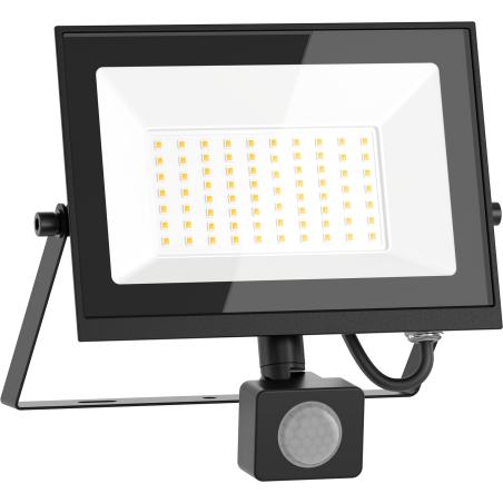 Mexen Luxpro naświetlacz LED z czujnikiem ruchu, 50W, Neutralna - 4000K, 4500 lm, czarny - L235-050-40-70