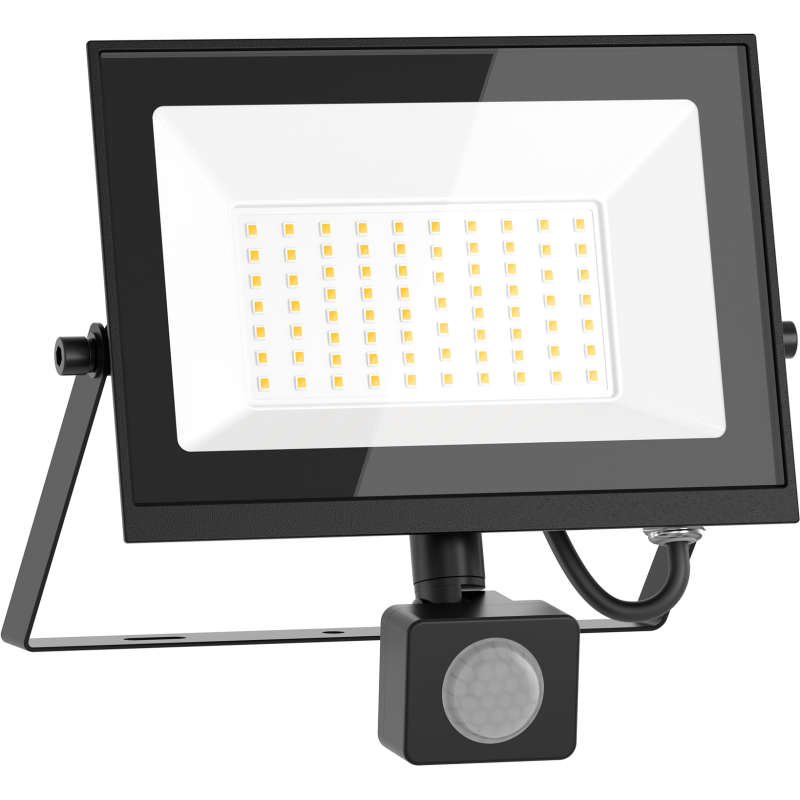 Mexen Luxpro naświetlacz LED z czujnikiem ruchu, 50W, Zimna - 6500K, 4500 lm, czarny - L235-050-65-70