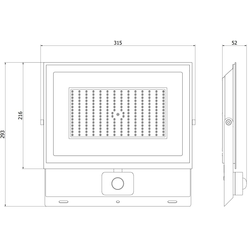 Mexen Luxpro LED-prožektor liikumisanduriga, 150W, Neutraalne - 4000K, 13500 lm, must - L235-150-40-70