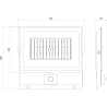 Mexen Luxpro naświetlacz LED z czujnikiem ruchu, 150W, Neutralna - 4000K, 13500 lm, czarny - L235-150-40-70