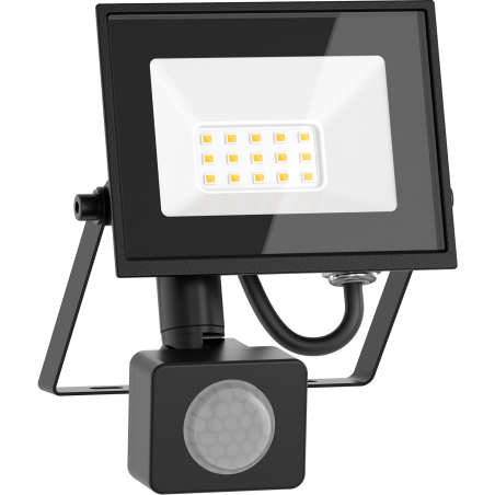 Mexen Luxpro+ LED-projektor liikumisanduriga, 10W, Neutraalne - 4000K, 1100 lm, must - L236-010-40-70