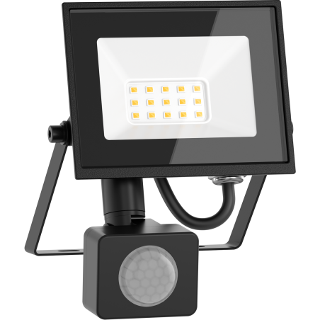 Mexen Luxpro+ naświetlacz LED z czujnikiem ruchu, 10W, Neutralna - 4000K, 1100 lm, czarny - L236-010-40-70