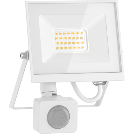 Mexen Luxpro+ LED floodlight with motion sensor, 20W, Cold - 6500K, 2200 lm, white - L236-020-65-20