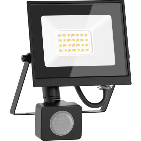 Mexen Luxpro+ naświetlacz LED z czujnikiem ruchu, 20W, Zimna - 6500K, 2200 lm, czarny - L236-020-65-70