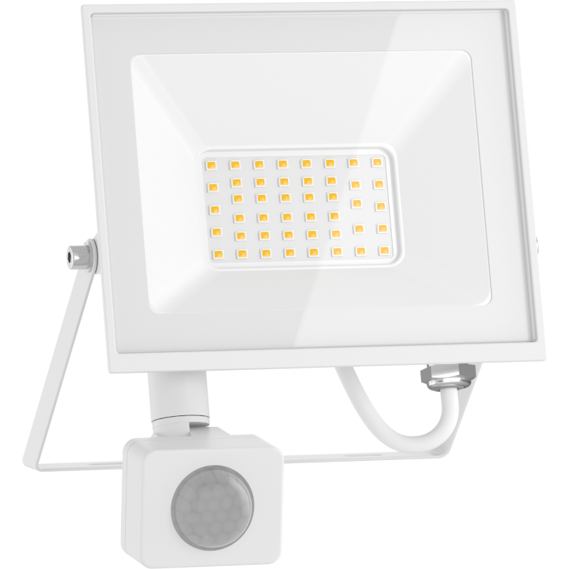 Mexen Luxpro+ naświetlacz LED z czujnikiem ruchu, 30W, Neutralna - 4000K, 3300 lm, biały - L236-030-40-20