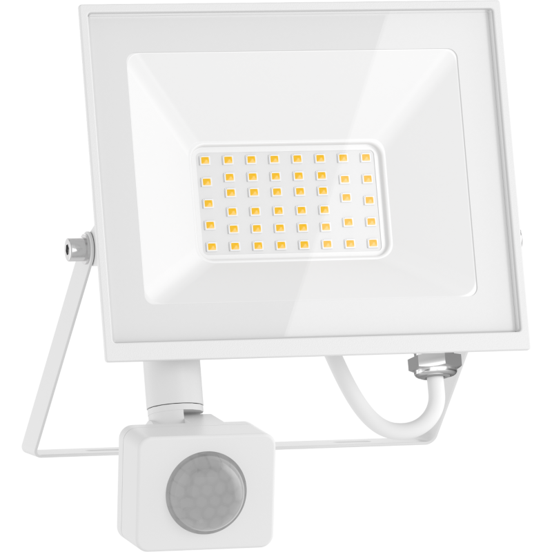 Mexen Luxpro+ projecteur LED avec détecteur de mouvement, 30W, Neutre - 4000K, 3300 lm, blanc - L236-030-40-20