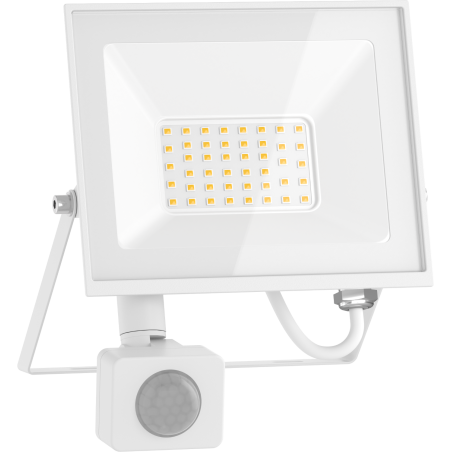 Mexen Luxpro+ LED-schijnwerper met bewegingssensor, 30W, Neutraal - 4000K, 3300 lm, wit - L236-030-40-20