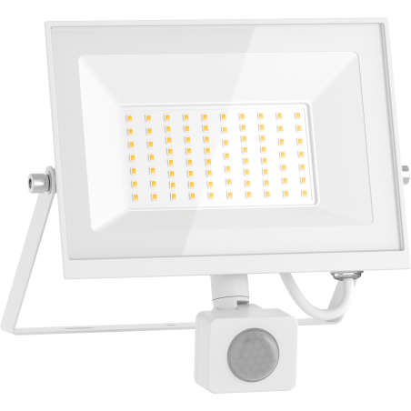 Mexen Luxpro+ LED floodlight with motion sensor, 50W, Cool - 6500K, 5500 lm, white - L236-050-65-20