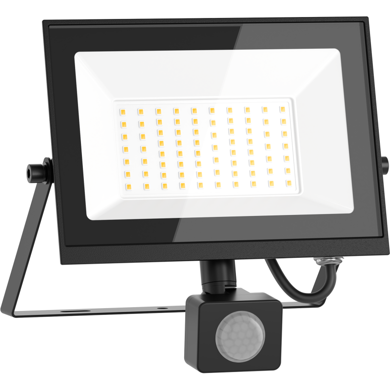 Mexen Luxpro+ naświetlacz LED z czujnikiem ruchu, 50W, Neutralna - 4000K, 5500 lm, czarny - L236-050-40-70