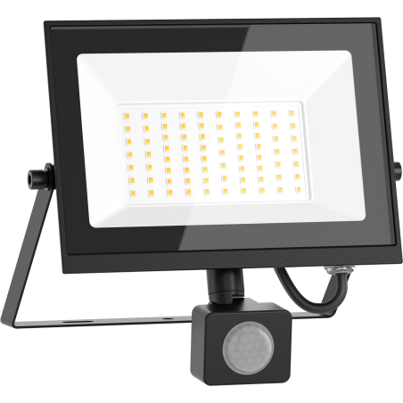 Mexen Luxpro+ LED-prožektor liikumisanduriga, 50W, Külm - 6500K, 5500 lm, must - L236-050-65-70