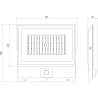 Mexen Luxpro+ LED-projektor liikumisanduriga, 150W, Neutraalne - 4000K, 16500 lm, must - L236-150-40-70