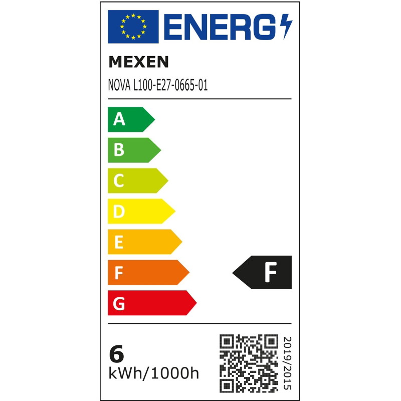 Mexen Nova 3x LED-glödlampa E27, A60, 6W, Kall - 6500K, 630 lm - L100-E27-0665-01x03