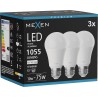 Mexen Nova 3x Bombilla LED E27, A60, 10W, Neutra - 4000K, 1055 lm - L100-E27-1040-01x03