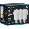 Mexen Nova 3x LED-lampa E27, A60, 10W, Kall - 6500K, 1055 lm - L100-E27-1065-01x03