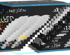 Mexen Nova 3x Λάμπα LED E27, A60, 12W, Θερμή - 3000K, 1260 lm - L100-E27-1230-01x03