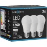 Mexen Nova 3x Bombilla LED E27, A60, 12W, Neutra - 4000K, 1260 lm - L100-E27-1240-01x03