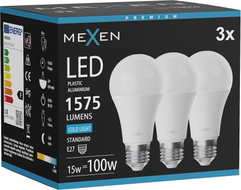 Mexen Nova 3x LED žarulja E27, A60, 15W, Hladna - 6500K, 1575 lm - L100-E27-1565-01x03