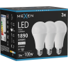 Mexen Nova 3x LED-lampa E27, A70, 18W, Neutral - 4000K, 1890 lm - L100-E27-1840-01x03