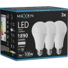 Mexen Nova 3x LED-pirn E27, A70, 18W, Neutraalne - 4000K, 1890 lm - L100-E27-1840-01x03