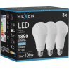 Mexen Nova 3x LED-pirn E27, A70, 18W, külm - 6500K, 1890 lm - L100-E27-1865-01x03