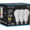 Mexen Nova 3x LED-lampa E27, A70, 20W, Varm - 3000K, 2100 lm - L100-E27-2030-01x03