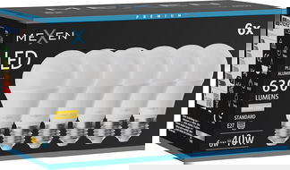 Mexen Nova 6x LED spuldze E27, A60, 6W, Silti - 3000K, 630 lm - L100-E27-0630-01x06