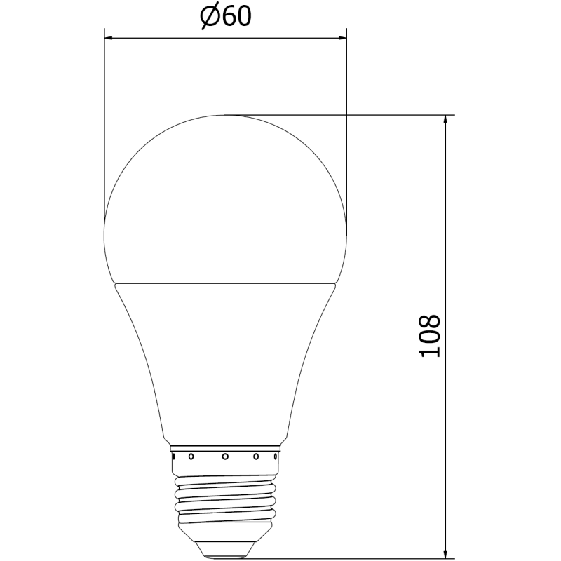 Mexen Nova 6x LED Luucht E27, A60, 6W, Neutral - 4000K, 630 lm - L100-E27-0640-01x06