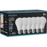 Mexen Nova 6x LED-glödlampa E27, A60, 7W, Kall - 6500K, 735 lm - L100-E27-0765-01x06