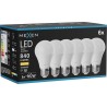 Mexen Nova 6x Bombilla LED E27, A60, 8W, Cálida - 3000K, 840 lm - L100-E27-0830-01x06