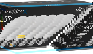 Mexen Nova 6x Λάμπα LED E27, A60, 9W, Θερμή - 3000K, 945 lm - L100-E27-0930-01x06