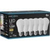 Mexen Nova 6x Bombilla LED E27, A60, 12W, Cálida - 3000K, 1260 lm - L100-E27-1230-01x06