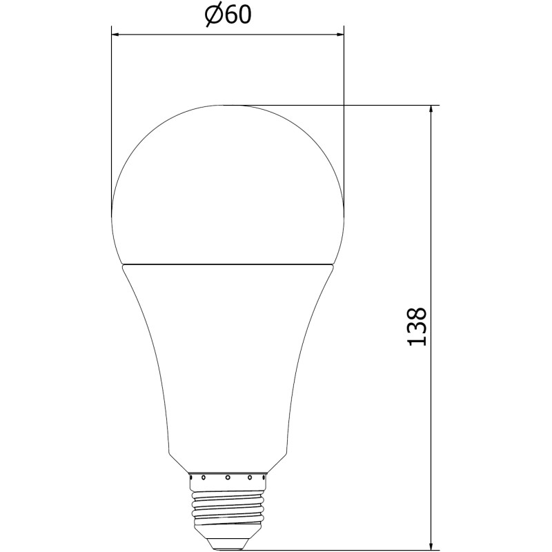 Mexen Nova 6x LED-lampa E27, A70, 20W, Kall - 6500K, 2100 lm - L100-E27-2065-01x06