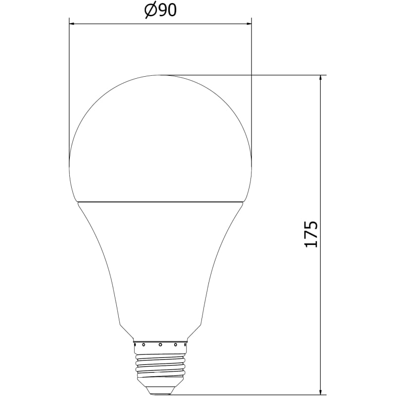Mexen Nova 6x LED-lamp E27, A95, 25W, Soe - 3000K, 2625 lm - L100-E27-2530-01x06