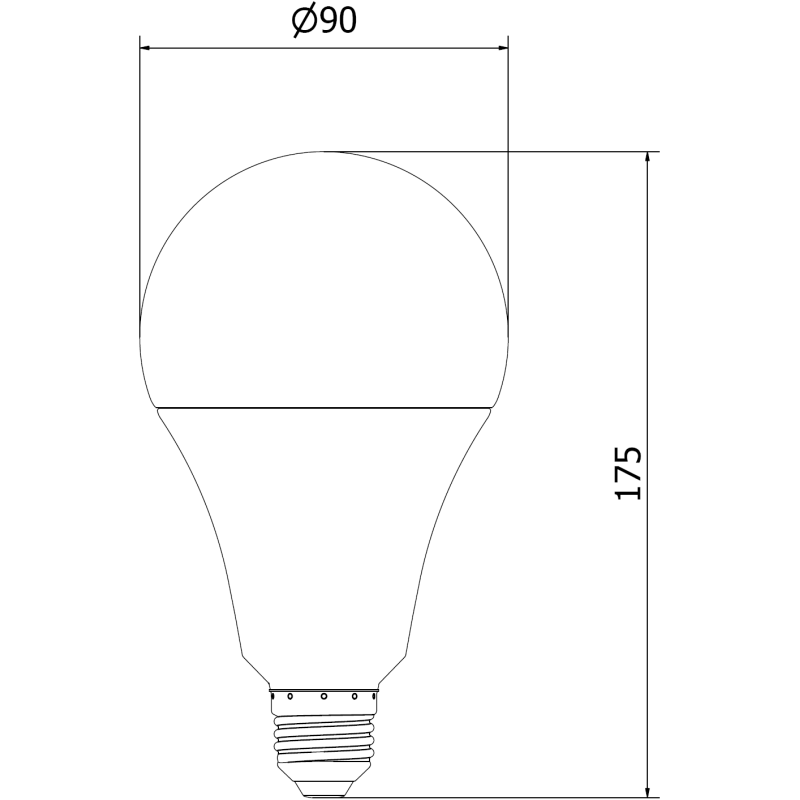Mexen Nova 6x LED-Glühbirne E27, A95, 25W, Kalt - 6500K, 2625 lm - L100-E27-2565-01x06
