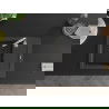 Mexen Enzo évier en granit 1 bac avec égouttoir 576 x 465 mm, noir moucheté, siphon chromé - 6506571005-76