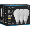 Mexen Nova 3x LED-lamp E27, A95, 25W, Soe - 3000K, 2625 lm - L100-E27-2530-01x03