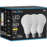 Mexen Nova 3x LED spuldze E27, A95, 25W, Silts - 3000K, 2625 lm - L100-E27-2530-01x03
