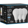 Mexen Nova 3x LED-lamppu E27, A95, 25W, Kylmä - 6500K, 2625 lm - L100-E27-2565-01x03
