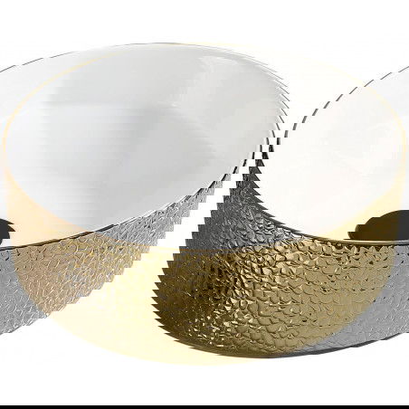 Mexen Clarisa lavatório de bancada 41 x 41 cm, branco/dourado - 22074153