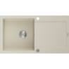 Mexen Leo Granitspüle 1-Becken mit Ablage 900 x 500 mm, beige, Siphon chrom - 6501901010-69