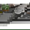 Mexen Leo granieten aanrecht met 1 kom en afdruiprek 900 x 500 mm, grijs, chromen sifon - 6501901010-71