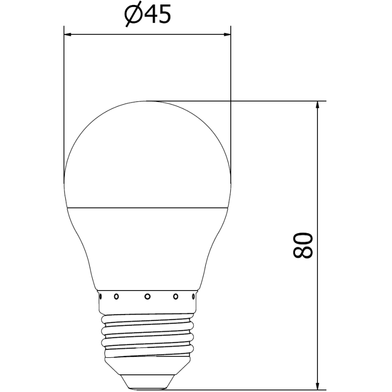 Mexen Nova 3x żarówka LED E27, G45, 1W, Neutralna - 4000K, 105 lm - L101-E27-0140-01x03