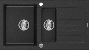 Mexen Matias νεροχύτης γρανίτη 1,5-θαλάμου με αποστραγγιστήρα 900 x 505 mm,