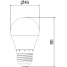 Mexen Nova 3x Bombilla LED E27, G45, 5W, Fría - 6500K, 525 lm - L101-E27-0565-01x03