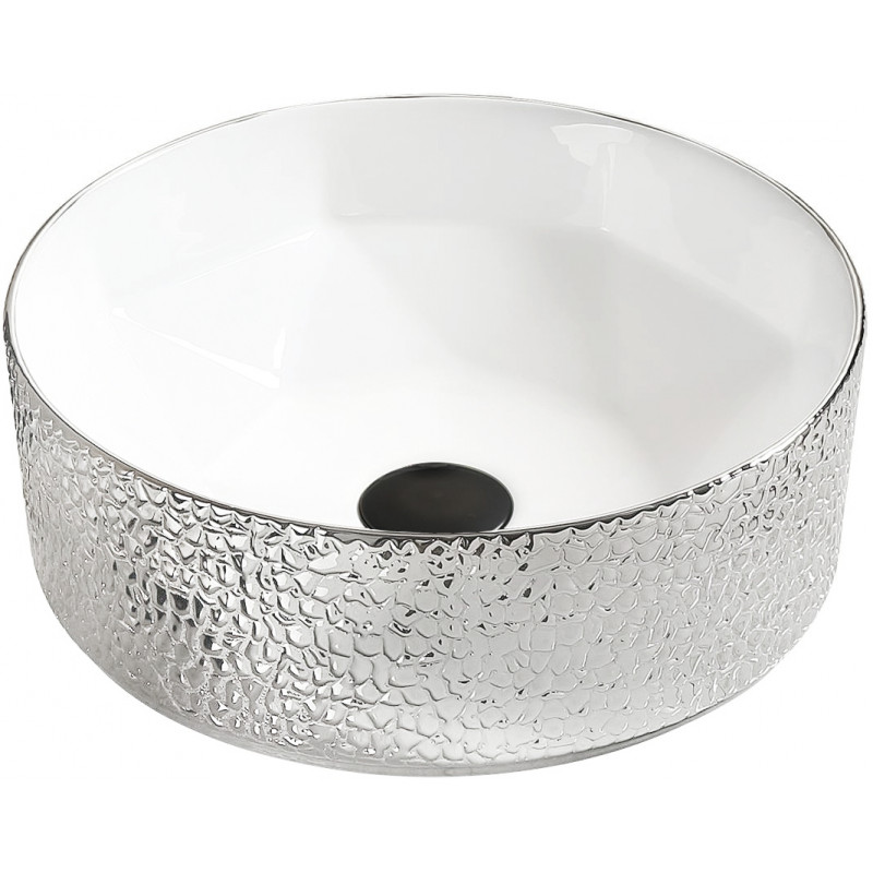 Mexen Clarisa inbouw wastafel 41 x 41 cm, wit/zilver - 22074154